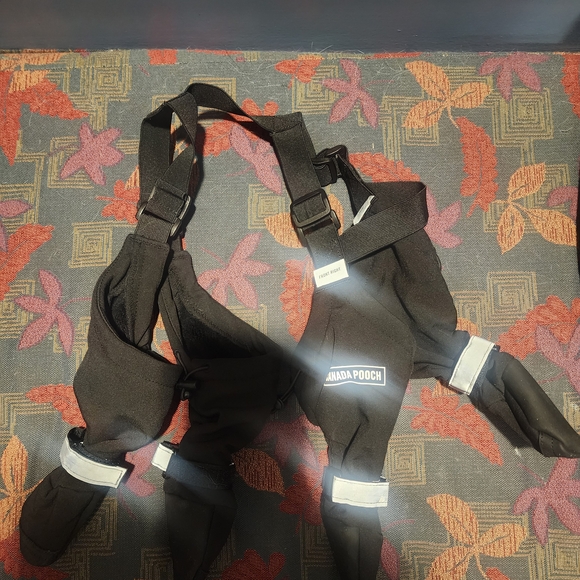 Canada Pooch Black Suspender Dog Boots Size 2 Short - Picture 3 of 6